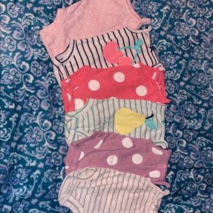Six pack of newborn onesies